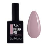 Gel de construcție autonivelantă pentru unghii 7în1 La Rosa Profesionales, soft rose pink 15 ml