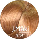 Vopsea de par J.Maki Professional 9.34 very light golden copper blonde, 60 ml