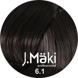 Vopsea de par J.Maki Professional 6.1 dark ash blonde, 60 ml