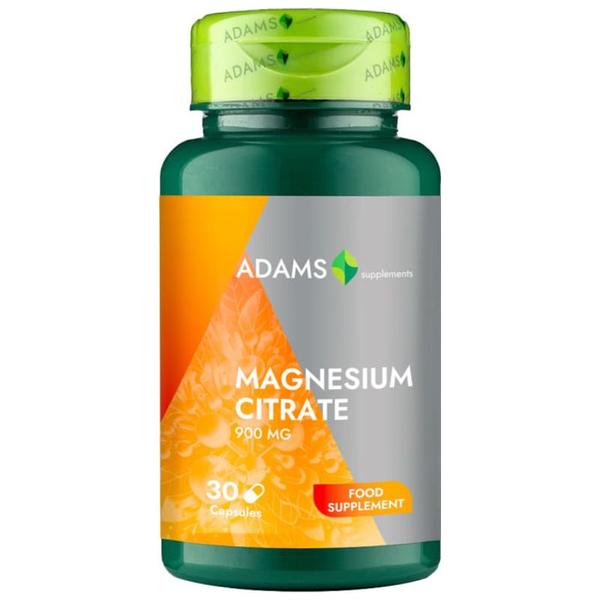 Citrat de Magneziu 900 mg Adams Supplements, 30 capsule