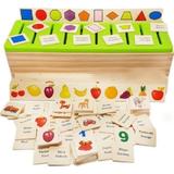 Joc clasificare, sortare si asociere - Sortator din lemn