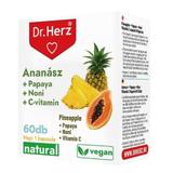 Capsule pentru digestie cu ananas, papaya, noni si vitamina C Dr Herz 60 capsule