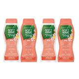 Set 2 × Sampon 400 ml & 2 × Balsam 400 ml - Cosmaline Soft Wave Natural Care - Lily & Amber – Pentru Păr Vopsit și Tratat Chimic – Peste 90% Ingrediente de Origine Naturală