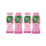 Set 2 × Șampon 400 ml & 2 × Balsam 400 ml - Cosmaline Soft Wave Natural Care – Rose & Sandalwood – Pentru Păr Rebel / Împotriva Electrizării – Peste 90% Ingrediente de Origine Naturală