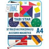 Set tablita multifunctionala A4 cu accesorii magnetice si folii transparente. Tabi Star, editura Sigma