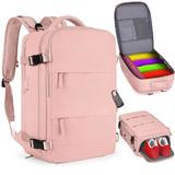 Rucsac roz de Dama, pentru Calatorie, Compartiment Incaltaminte si Haine Umede, Laptop pana la 17