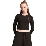 Bluza femei Puma Wardrobe Ess Longsleeve Baby Tee 62976101, S, Negru