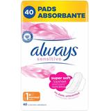 Absorbante Igienice - Always Sensitive White Super Soft, Quattro Pack, marime 1 Normal, 40 buc
