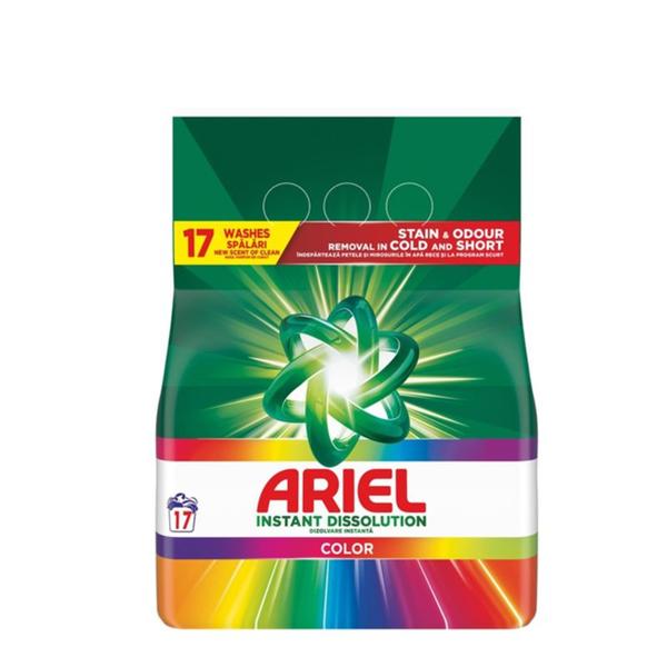 Detergent Automat Pudra - Ariel Instant Dissolution Color, 17 spalari, 1.105 kg