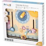 Calendar cu ceas din lemn