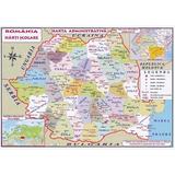 Plansa. Harta Romaniei A4, editura Colibri Kids