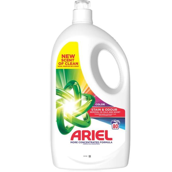 Detergent Automat Lichid - Ariel Color Stain & Odour Removal, 80 spalari, 3.6 L