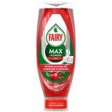 Detergent de Vase cu Parfum de Rodie - Fairy Max Power Pomegranate, 0.73 L