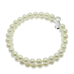 Bratara dubla cu perle albe - Cadouri si Perle