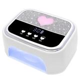 Lampă pentru unghii Led/uv 168W cu display și cristale, H6