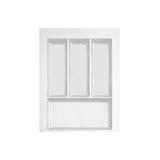 Suport organizare tacamuri Max, alb, pentru latime exterioara corp 400 mm, montabil in sertar de bucatarie, 490x350 mm