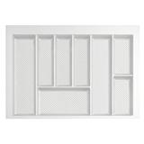 Suport organizare tacamuri Max, alb, pentru latime exterioara corp 700 mm, montabil in sertar de bucatarie, 490x650 mm