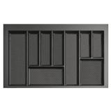 Suport organizare tacamuri Max, gri grafit, pentru latime exterioara corp 800 mm, montabil in sertar de bucatarie, 490x750 mm
