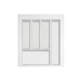 Suport organizare tacamuri Max, alb, pentru latime exterioara corp 450 mm, montabil in sertar de bucatarie, 490x400 mm