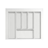 Suport organizare tacamuri Max, alb, pentru latime exterioara corp 600 mm, montabil in sertar de bucatarie, 490x550 mm