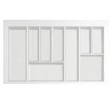 Suport organizare tacamuri Max, alb, pentru latime exterioara corp 800 mm, montabil in sertar de bucatarie, 490x750 mm