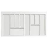 Suport organizare tacamuri Max, alb, pentru latime exterioara corp 900 mm, montabil in sertar de bucatarie, 490x850 mm