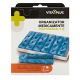 Organizator medicamente saptamanal VitaPlus, 28 compartimente, design compact si portabil