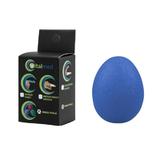 Mingea ovala antistres VitalMed, pentru exercitii de reabilitare, tonifiere si reducere a stresului, duritate medie, din silicon, Albastru