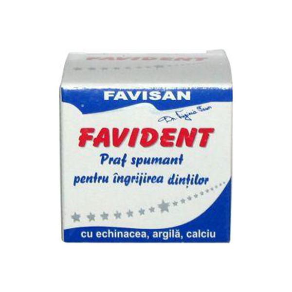 Praf Spumant pentru Ingrijirea Dintilor Favident Favisan, 50ml