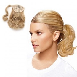 Coada de par veritable , lungime 55 cm , culoare blond aluna ( # 12 )