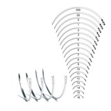 Ace chirurgicale tip B502 Prima, pentru sutura musculara/cutanata, inox, nesterile, varf triunghiular, 3/8 curb, lungime 000, 12 buc