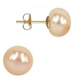 Cercei de Aur cu Perle Naturale Roz Prafuit - Cadouri si Perle