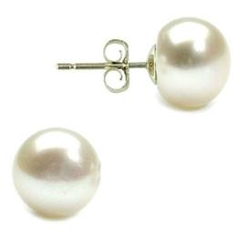 Cercei Argint cu Perle Albe 7 mm - Cadouri si Perle