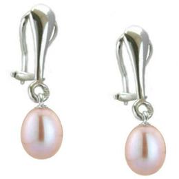 Cercei argint clips cu perle naturale teardrops lavanda - cadouri si perle