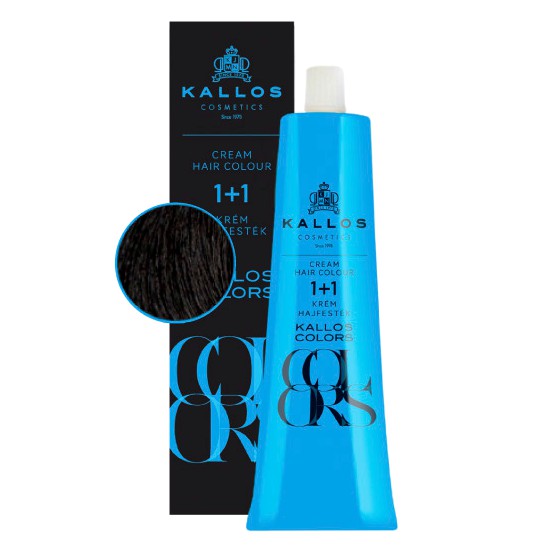 Vopsea Permanenta – Kallos Colors Cream Hair Colour nuanta 1N Negru Colors imagine 2022