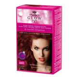 Vopsea Permanenta - Kallos Glow Long Lasting Cream Hair Colour, nuanta 660 Roscat Inchis, 1 buc