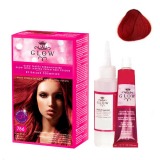 Vopsea Permanenta - Kallos Glow Long Lasting Cream Hair Colour Nuanta 766 Rubin Roscat