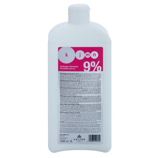 Crema Oxidanta 9% – Kallos KJMN Hydrogen Peroxide Emulsion 9% 30 vol 1000ml 1000ML fashion, style, rochii,adidasi, genti, reduceri, soldare, sale, designer, designers, moda, vintage, haine, clothes, cool, imbracaminte, accesorii