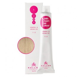 Vopsea permanenta - blond platinat cu nuanta cenusie - kallos kjmn cream hair colour nuanta 10.1 platinum ash blond 100ml
