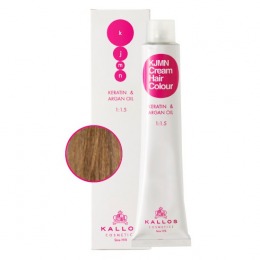 Vopsea permanenta - blond mediu cu nuanta cenusie - kallos kjmn cream hair colour nuanta 7.1 medium ash blond 100ml