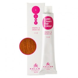 Vopsea permanenta - blond mediu cu nuanta de aur aramiu - kallos kjmn cream hair colour nuanta 7.34 medium golden copper blond 100ml