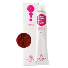 Vopsea permanenta - blond mediu cu nuanta de mahon aramiu - kallos kjmn cream hair colour nuanta 7.45 medium copper mahogany blond 100ml