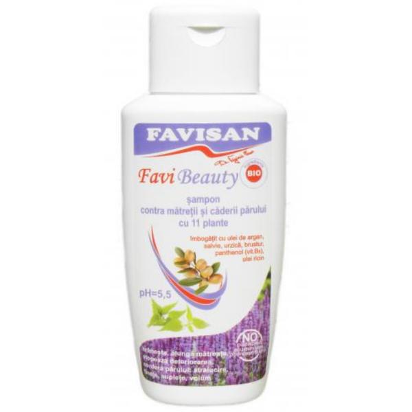 Sampon contra Matretii si Caderii Parului cu 11 Plante Favibeauty Favisan, 200ml