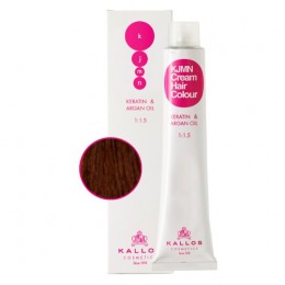 Vopsea permanenta - cafea - kallos kjmn cream hair colour nuanta 4.45 coffee 100ml