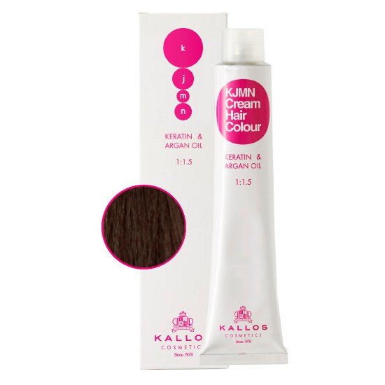 Vopsea Permanenta – Saten Inchis – Kallos KJMN Cream Hair Colour nuanta 3.0 Dark Brown 100ml esteto.ro