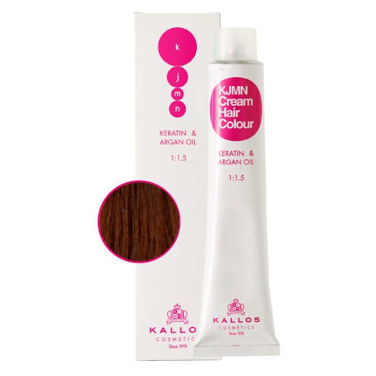 Vopsea Permanenta – Bej – Kallos KJMN Cream Hair Colour nuanta 6.7 Walnut 100ml