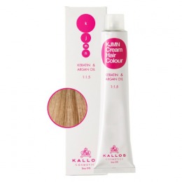 Vopsea permanenta - extra blond foarte deschis cu nuanta cenusie - kallos kjmn cream hair colour nuanta 11.1 very light ash blond extra 100ml