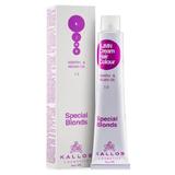Vopsea Permanenta - Blond Ultra Special cu Nuanta de Violet - Kallos KJMN Cream Hair Colour Special Blonds, nuanta 12.20 Special Ultra Violet Blond, 100 ml