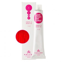Vopsea permanenta mixton - roscat - kallos kjmn cream hair colour nuanta 0.66 red 100ml
