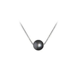 Colier de argint cu perla neagra aa - cadouri si perle